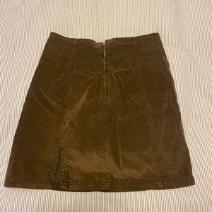 Free People corduroy skirt with zipper & skirt in back